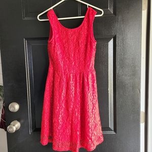 Red above-the-knee dress